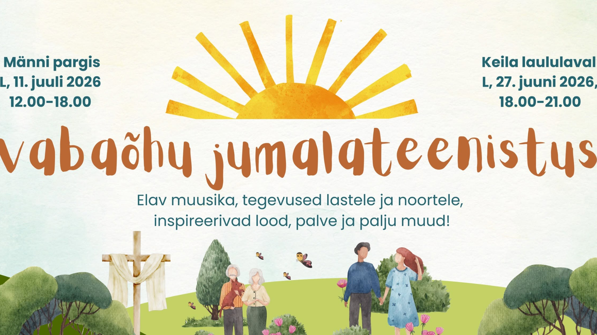 Vabaõhu jumalateenistus Keilas 27.06 kell 18.00